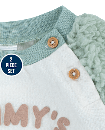 Baby Boys Huggies™ Embroidered Colorblock 2-Piece Outfit Set