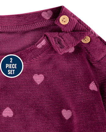 Baby Girls Huggies™ Heart 2-Piece Outfit Set