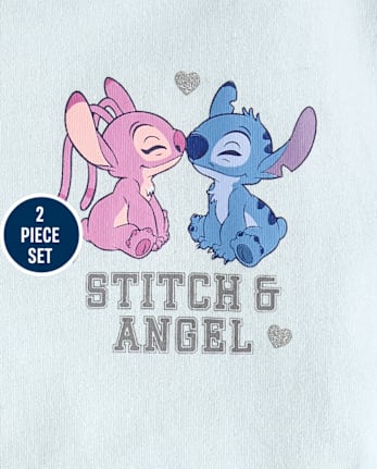 Girls Stitch™ And Angel 2-Piece Outfit Set