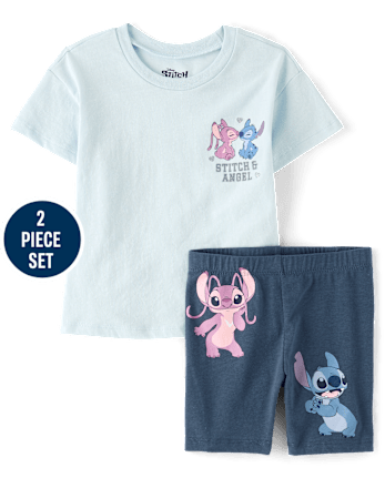 Girls Stitch™ And Angel 2-Piece Outfit Set