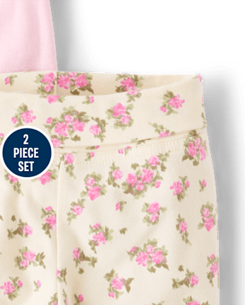 Baby Girls Floral 2-Piece Outfit Set