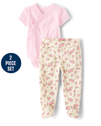 Baby Girls Floral 2-Piece Outfit Set