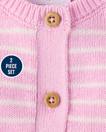 Baby Girls Striped 2-Piece Outfit Set