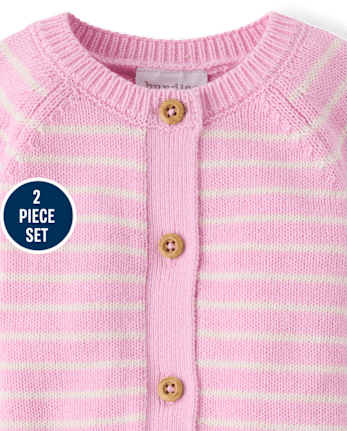 Baby Girls Striped 2-Piece Outfit Set