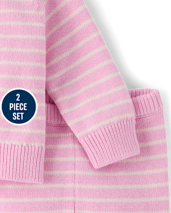Baby Girls Striped 2-Piece Outfit Set