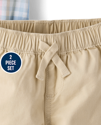 Baby Boys Dad And Me Gingham 2-Piece Outfit Set