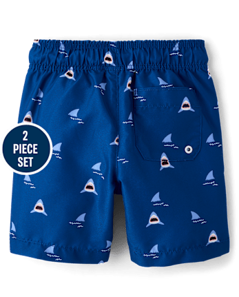 Boys Shark Rashguard Swimsuit