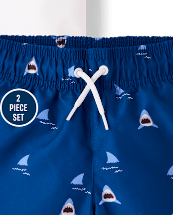 Boys Shark Rashguard Swimsuit