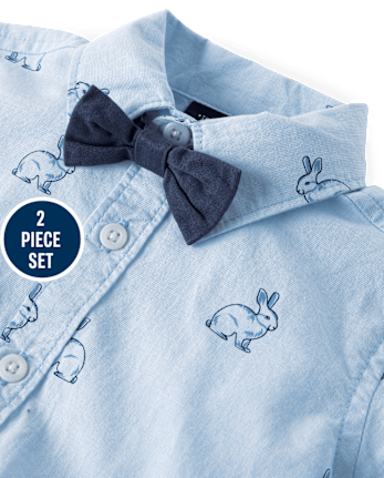 Baby Boys Bunny 2-Piece Outfit Set