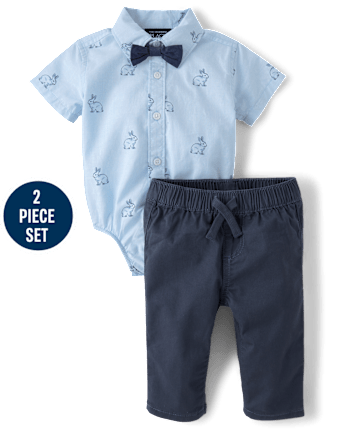 Baby Boys Bunny 2-Piece Outfit Set
