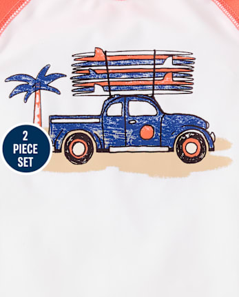 Baby And Toddler Boys Print Rashguard Swimsuit
