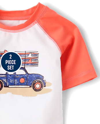 Baby And Toddler Boys Print Rashguard Swimsuit