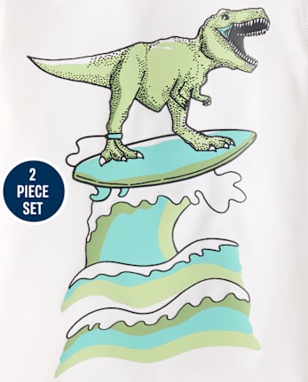 Baby And Toddler Boys Print Rashguard Swim Set