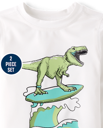 Baby And Toddler Boys Print Rashguard Swim Set