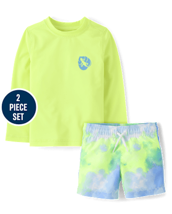 Baby And Toddler Boys Print Rashguard Swim Set
