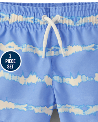 Baby And Toddler Boys Happy Face Rashguard Swim Set