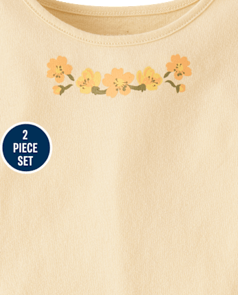 Toddler Girls Floral 2-Piece Outfit Set