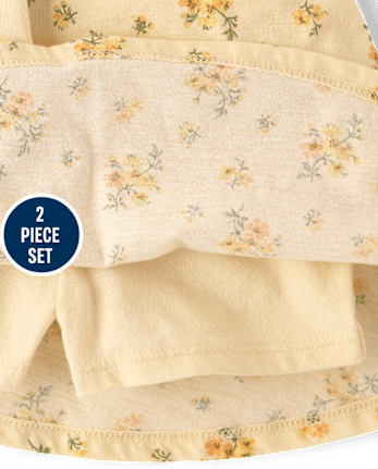 Toddler Girls Floral 2-Piece Outfit Set