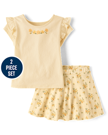 Toddler Girls Floral 2-Piece Outfit Set