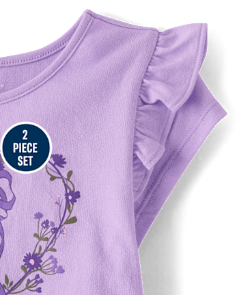 Toddler Girls Floral 2-Piece Outfit Set