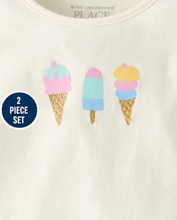 Toddler Girls Print 2-Piece Outfit Set