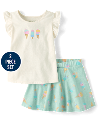 Toddler Girls Print 2-Piece Outfit Set