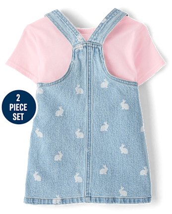 Toddler Girls Bunny Skirtall 2-Piece Outfit Set