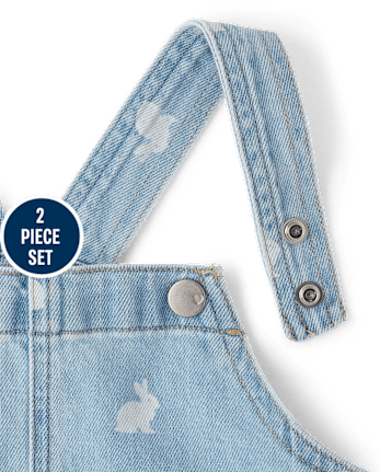 Toddler Girls Bunny Skirtall 2-Piece Outfit Set