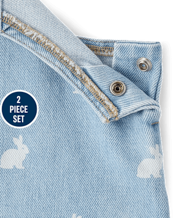 Toddler Girls Bunny Skirtall 2-Piece Outfit Set