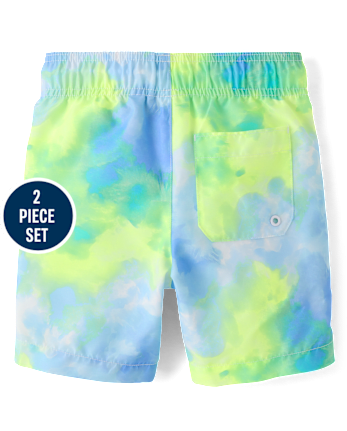 Boys Print Rashguard Swimsuit