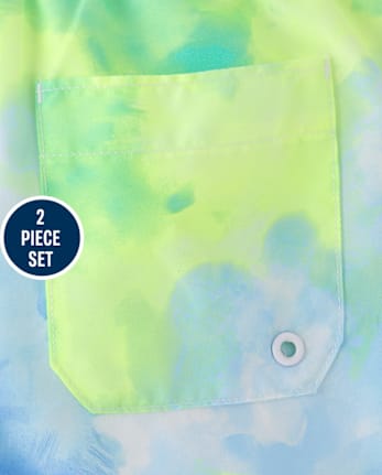 Boys Print Rashguard Swimsuit