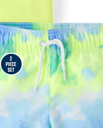 Boys Print Rashguard Swimsuit