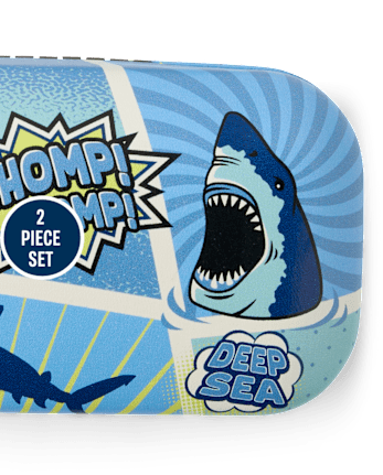 Toddler Boys Shark 2-Piece Sunglasses Set