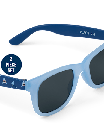 Toddler Boys Shark 2-Piece Sunglasses Set