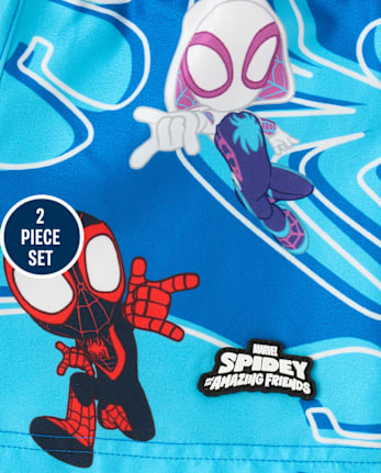 Toddler Boys Spidey™ Rashguard Swimsuit
