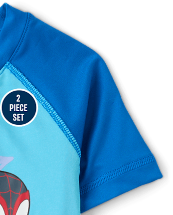 Toddler Boys Spidey™ Rashguard Swimsuit