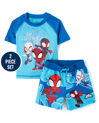 Toddler Boys Spidey™ Rashguard Swimsuit