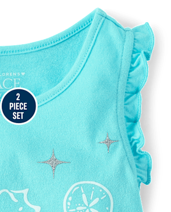 Ensemble 2 pièces créatures marines pour petites filles