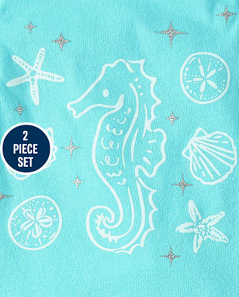 Ensemble 2 pièces créatures marines pour petites filles