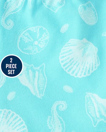 Ensemble 2 pièces créatures marines pour petites filles