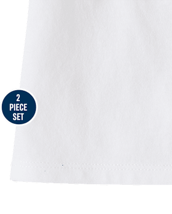 Ensemble 2 pièces pour petites filles avec nœud papillon pailleté sur le thème de la plage