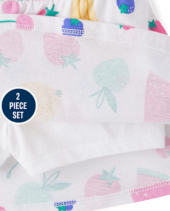 Toddler Girls Fruit Ruffle 2-Piece Outfit Set