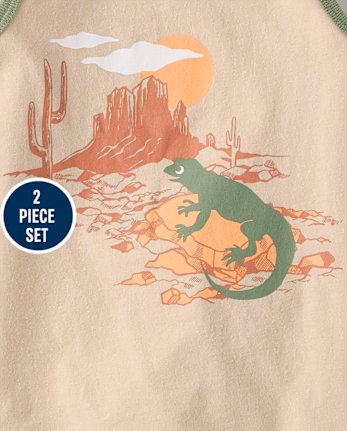 Baby And Toddler Boys Lizard 2-Piece Outfit Set