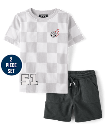 Baby And Toddler Boys Racecar 2-Piece Outfit Set