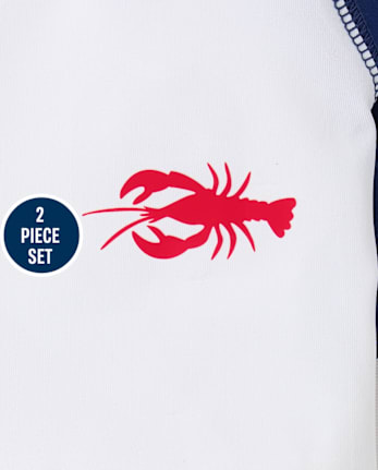 Baby And Toddler Boys Graphic Rashguard Swimsuit