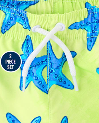 Baby And Toddler Boys Graphic Rashguard Swimsuit