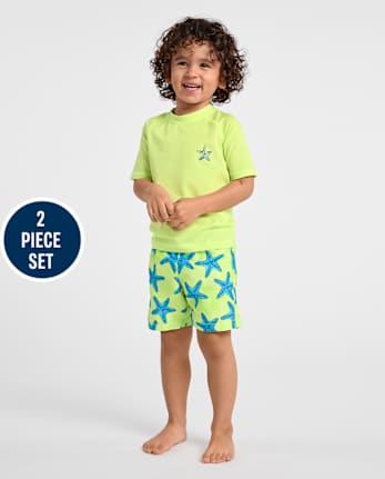 Baby And Toddler Boys Graphic Rashguard Swimsuit