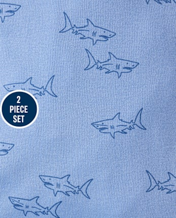 Baby Boys Shark 2-Piece Playwear Set