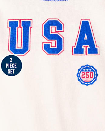Baby Boys USA 2-Piece Playwear Set