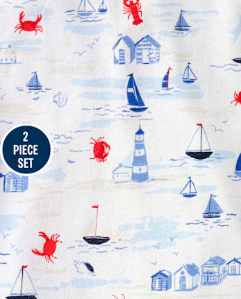 Baby Boys Dad And Me Coastal 2-Piece Outfit Set